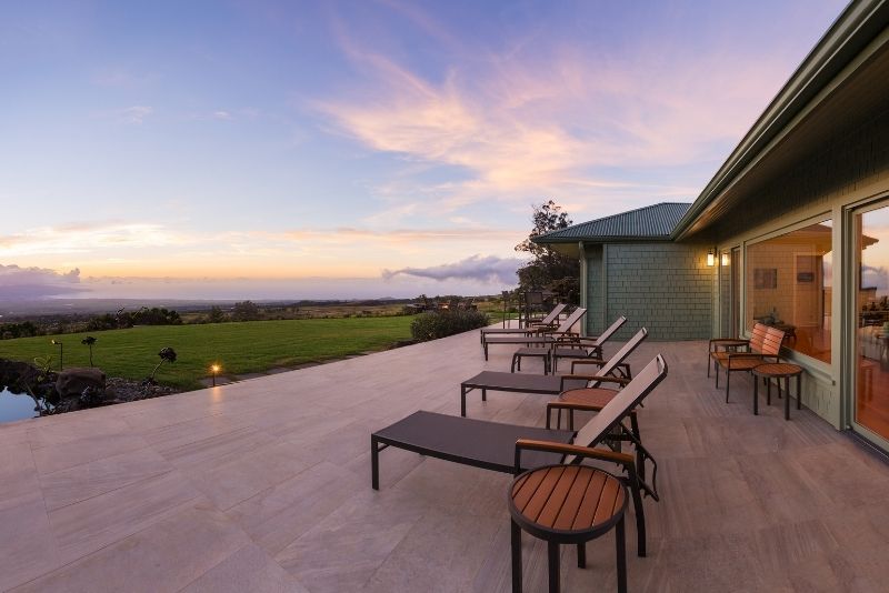 Timber decking on a verandah