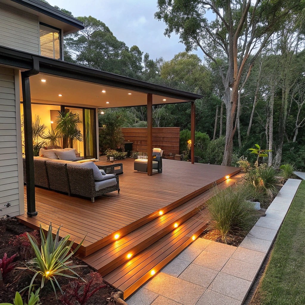 Luxury composite deck designed for outdoor entertaining in Robina
