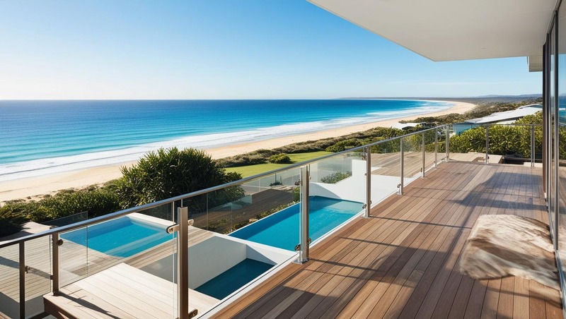 Modern Elevated Coastal Deck in Coolangatta with Panoramic Ocean Views from Rainbow Bay to Kirra Beach