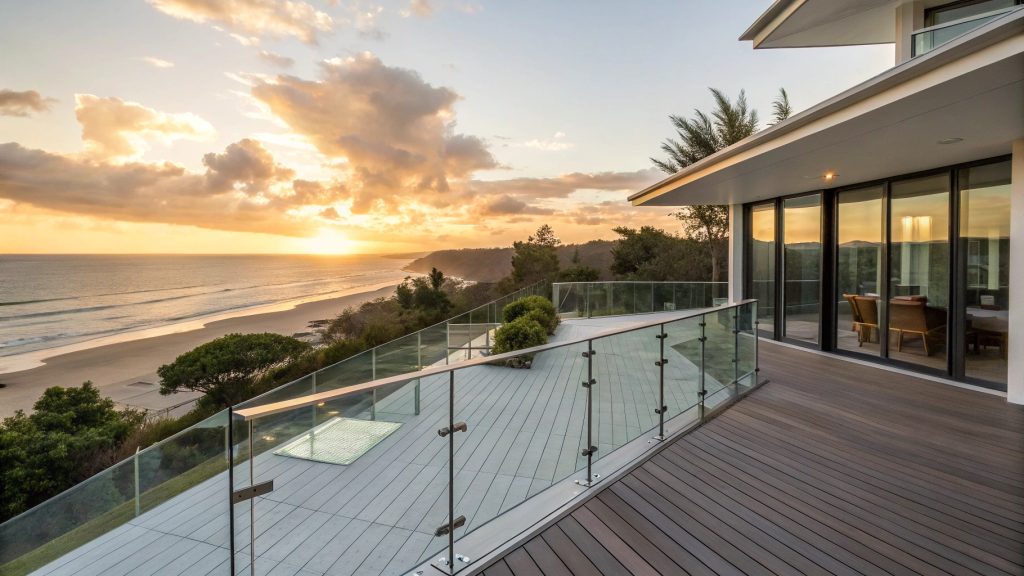 Modern timber deck in a Gold Coast backyard