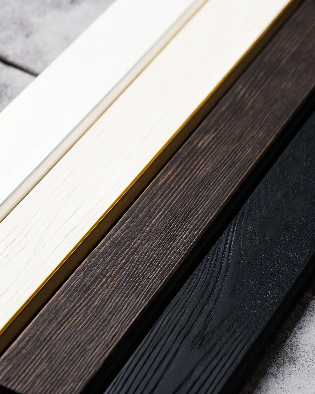 Close-up of Merbau decking boards showing colour variation